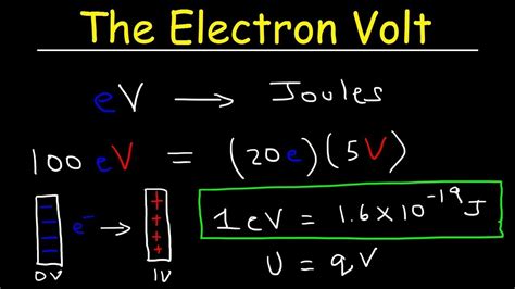 electron volts to joules.